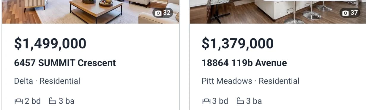 Relta listings with the Watch control that powers instant alerts
