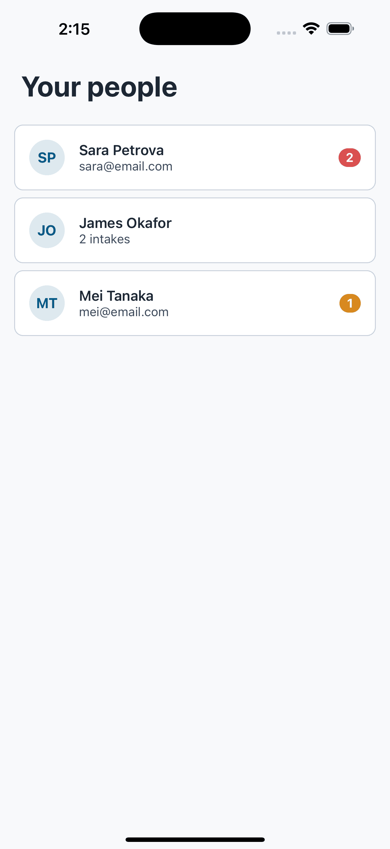 Relta Agent app home screen on iPhone