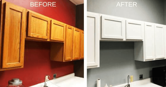 Repainted cabinets
