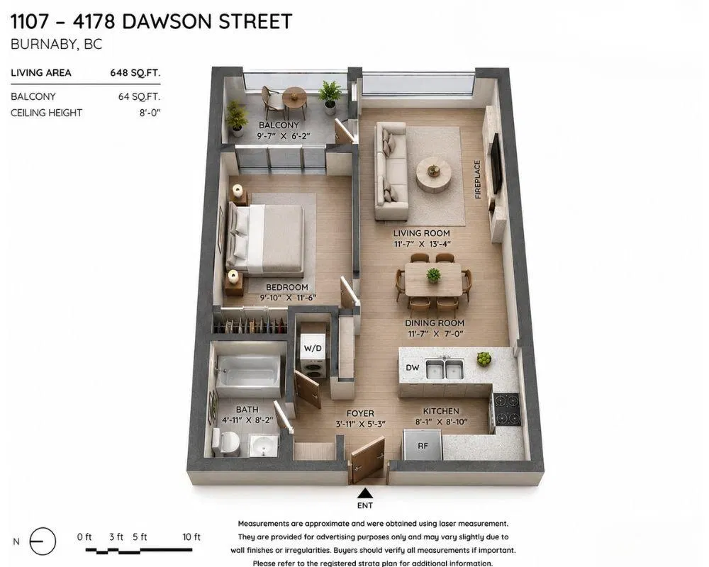Photo 3 of 20 at #1107 – 4178 Dawson Street
