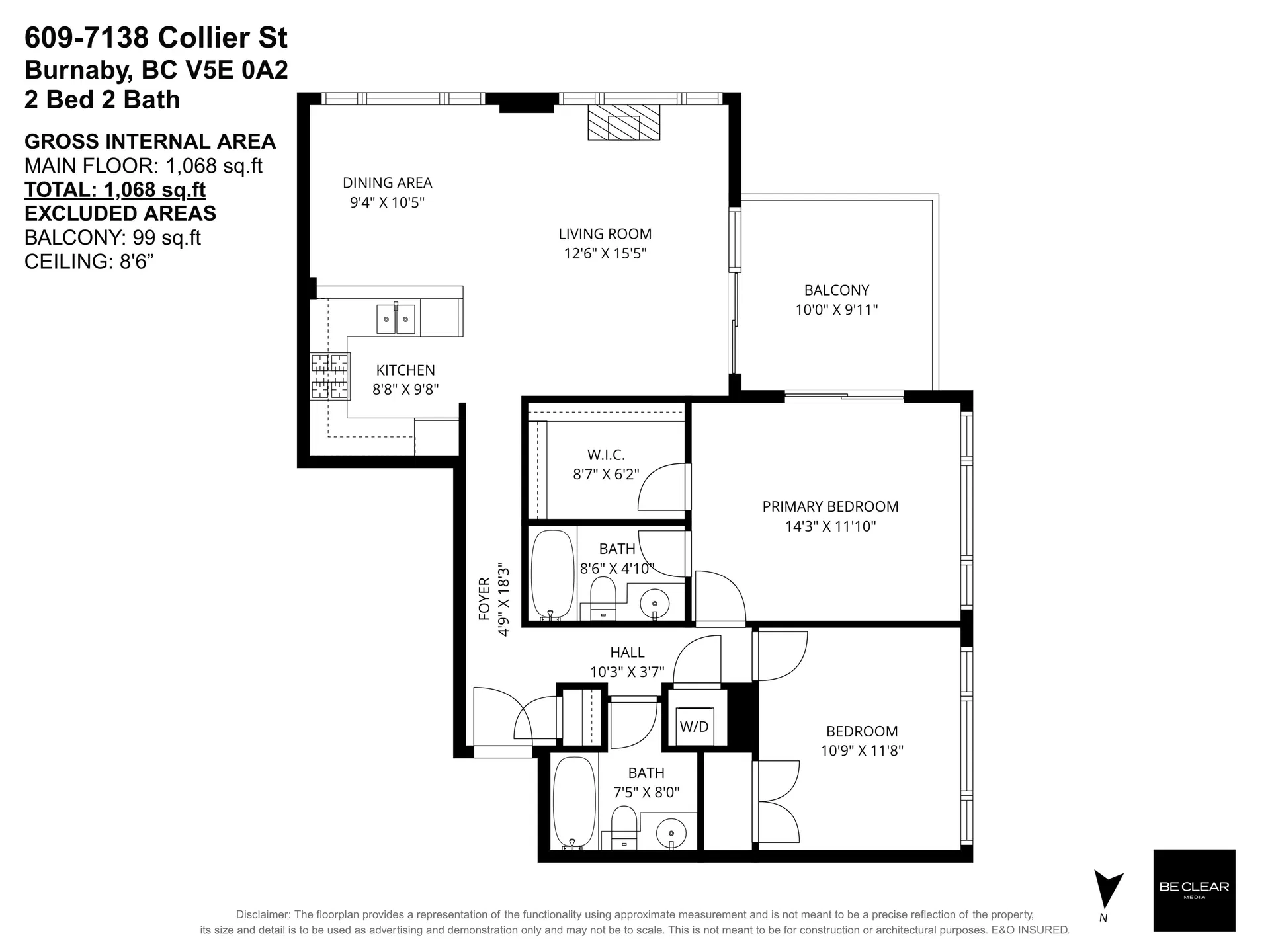 Photo 3 of 32 at #609 – 7138 Collier Street