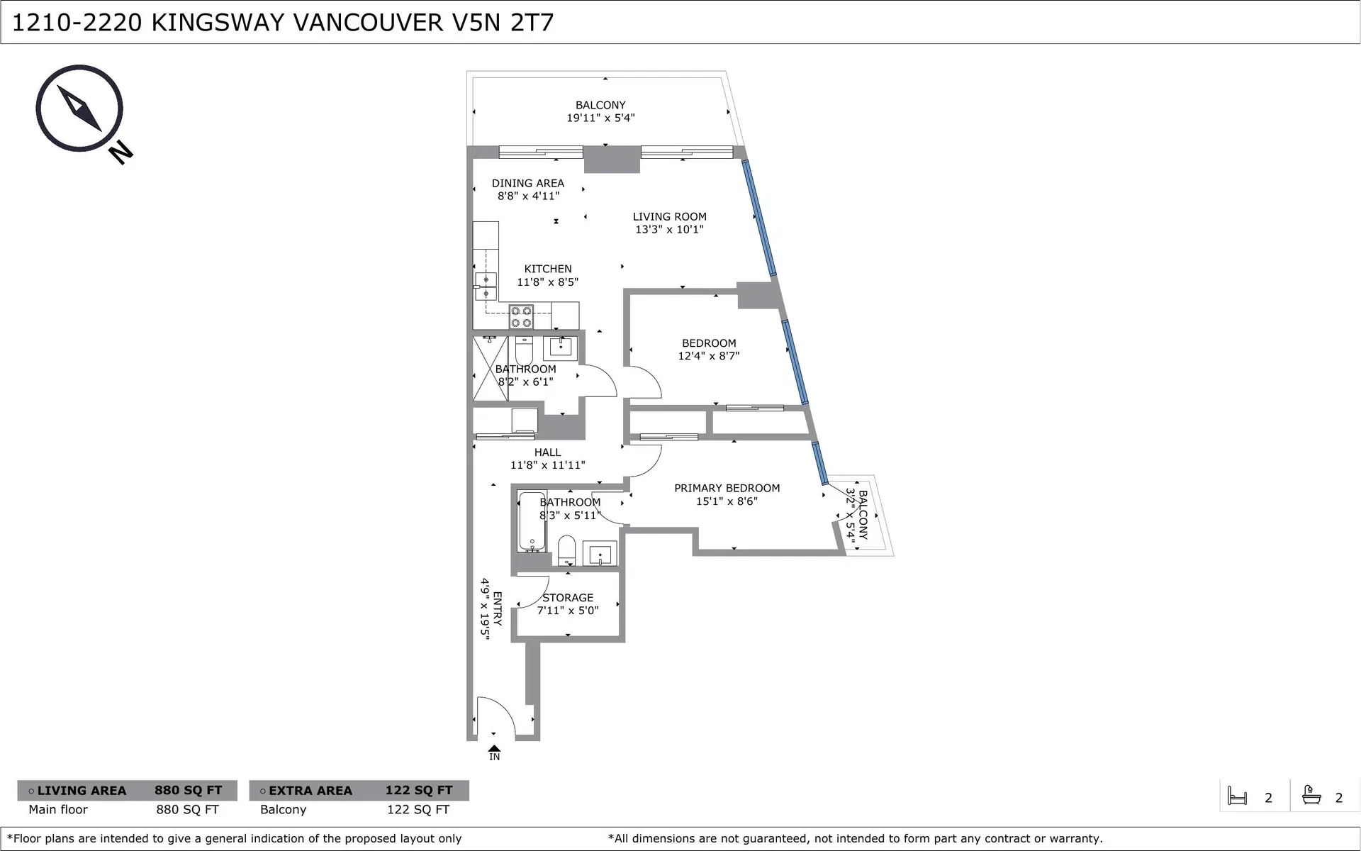 Photo 4 of 29 at #1210 – 2220 Kingsway