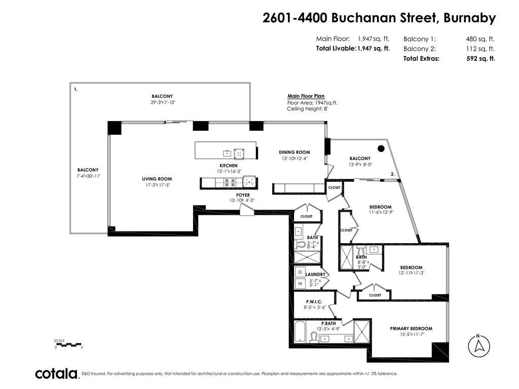 Photo 4 of 38 at #2601 – 4400 Buchanan Street