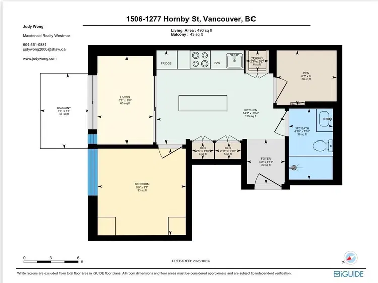 Photo 3 of 39 at #1506 – 1277 Hornby Street