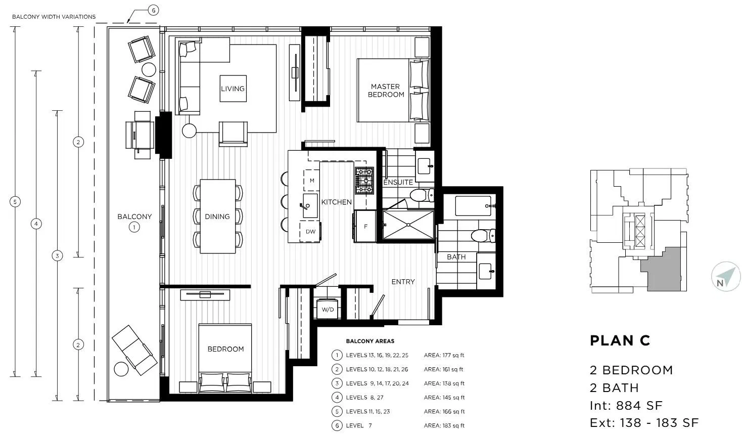 Photo 5 of 35 at #1307 – 823 Carnarvon Street