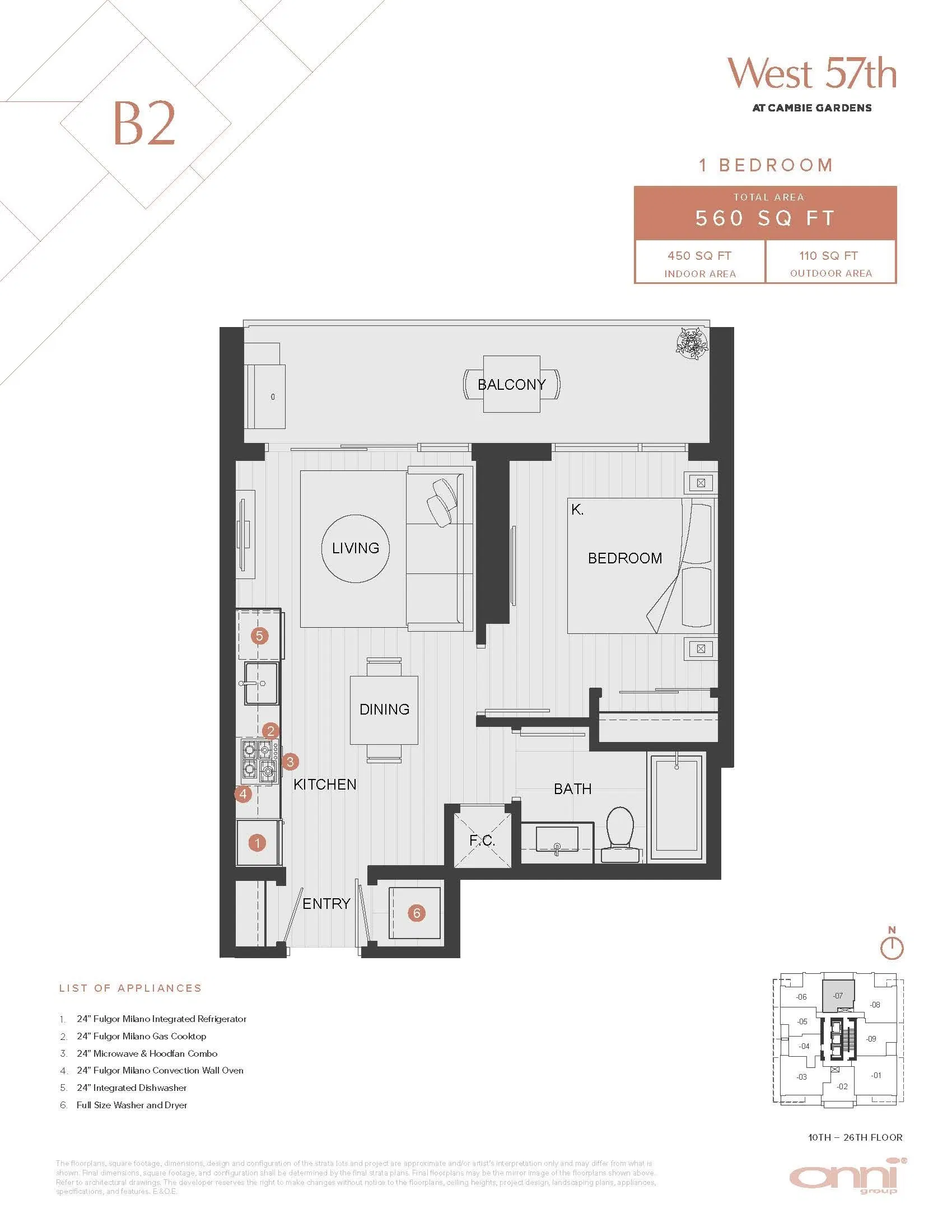 Photo 4 of 12 at #1107 – 688 W 57th Avenue