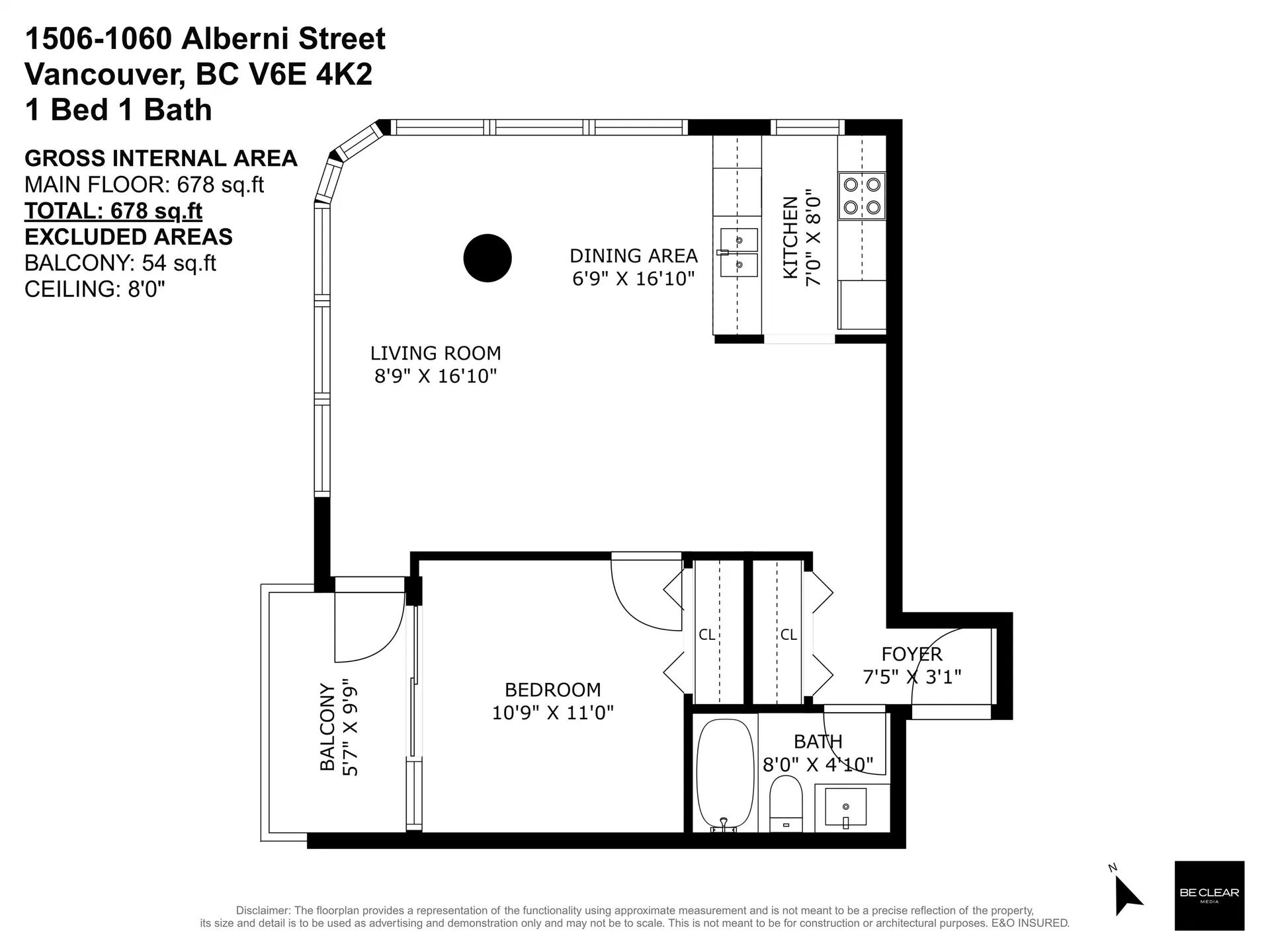 Photo 4 of 34 at #1506 – 1060 Alberni Street